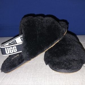 UGG Fluff Yeah Slide Sandal, size 12 Black